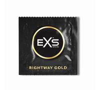 EXS | Rightway Gold Condoms | Natural Latex & Lightly Lubricated | Smart Dual-Colour Design | Vegan | 100 Pack