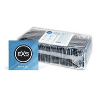 EXS Snug Fit Condoms (100 Pack) 49mm Width, Premium Latex with Non-Spermicidal Lube, Straight-Walled with Teat, PETA-Approved Vegan Condom, 3 Year Life - CE Marked NHS Approved Male Condoms