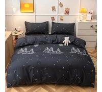 EXSANLIEAY Snowflakes Single Duvet Cover Set White Plants Bedding Premium Brushed Microfibre, with Zipper Closure Soft Comfortable Includes 2 Pillowcases 50x75 cm