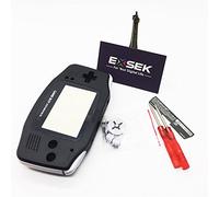 EXSEK Solid Black Edition GBA Housing Shell Replacement Pack Compatible with Gameboy Advance (Solid Black)