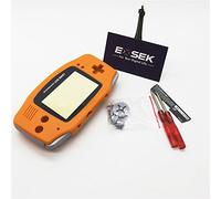 EXSEK Solid Orange Edition GBA Housing Shell Replacement Pack Compatible with Gameboy Advance (Solid Orange)