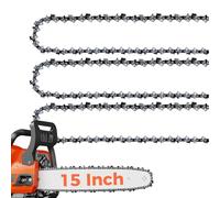 EXSHP 15 Inch Chisel Chainsaw Chain .050 .325 64DL for Husqvarna 50 55 455 Rancher Jonsered 325 Dolmar (3 Pack) (20YO-6)