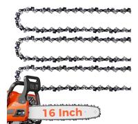 EXSHP 16 Inch Chainsaw Chain 3/8" LP Pitch .050" Gauge 55 Drive Links- 63PM3 55, Fits STIHL 021, MS210, MS211, McCulloch and More- S55 (3 Packs) (91YNP-6)