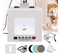 EXSHUING 360 Rotating Light Box For Product Photography, Professional Photo Studio Box For Ecommerce, 1kg/2.2lbs Load, Cri>92%, Adjustable Color Temp 3000-5500k, For Jewelry & Collectibles(TB30)