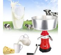 EXSHUING Cream Separator for R-aw Milk, 80l/H 21gal/H Electric Cream Separator, Detachable & Adjustable Consistency, 304 Stainless Steel Milk Skimmer for Separating R-aw Dairy of Goat Horse