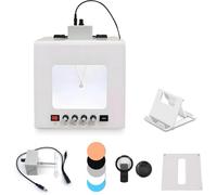 EXSHUING Dimmable Led Photo Tent, Jewelry Light Box With 360° Turntable - Shadow-Free Lighting, Cri>92%, Adjustable Speed & Color Temp 3000-5500k, Includes Smartphone Holder & Star Filter(TB20)