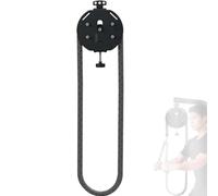 EXSHUING Endless Rope Trainer For Home Gym, Portable Cable Pulley System With 4 M / 14 Ft Closed-Loop Nylon Rope, Adjustable Resistance: 3-30 Kg For Full Body Workout Cardio Hiit Strength(Black)