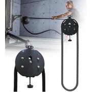EXSHUING Endless Rope Trainer, Pulley Cable Machine System, Adjustable Resistance 3-30kg (6.6-66lb), Full Body Workout Tool, Pull Rope Fitness Training For Grip, Arms, Body Coordination(Black)