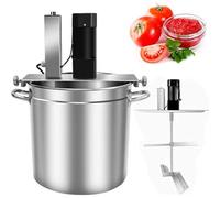 EXSHUING Hot Pot Seasoning Mixer & Stirring Pot With Scraper, Commercial Automatic Mixer With 4-Blade System & Adjustable Speed, 30-60cm Pot Diameter, For Making Chili Sauce, Soup Base(45cm/60L)