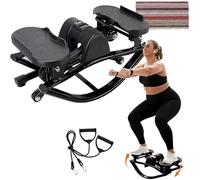 EXSHUING Lateral Rocking Stepper, Side To Side Stepper Machine For Low-Impact Fat Burning, Ideal For Home Office Use, With Lcd Monitor & Non-Slip Mat, Supports 264 Lbs (120 Kg) Weight(Black)