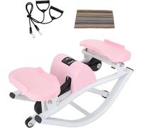 EXSHUING Low Impact Rock Stepper For Home, Side To Side Stepper With Joint-Friendly Motion, Burn Fat In 10-15 Mins, Smart Digital Display Tracks Progress, Max Weight 264 Lbs (120 Kg)(Pink)