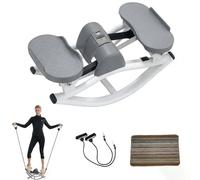 EXSHUING Low Impact Rock Stepper For Home, Side To Side Stepper With Joint-Friendly Motion, Burn Fat In 10-15 Mins, Smart Digital Display Tracks Progress, Max Weight 264 Lbs (120 Kg)(Grey)