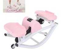 EXSHUING Mini Side To Side Stepper, Compact Lateral Rocking Stepper For Portable Home Exercise, Features Quiet Hydraulic System & Smart Lcd Monitor, 264 Lbs (120kg) Max Weight(Pink)