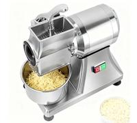 EXSHUING Stainless Steel Electric Cheese Shredder With Bucket, 900w Large Capacity Electric Cheese Grater For Restaurant, 60kg/132lbs Per Hour Shreds Block Cheese, Nuts, Ginger, Chocolate