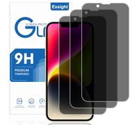 Exsight 3-Pack Privacy Screen Protector for iPhone 14/13 / 13 Pro 6.1", 9H+ Hardness Anti-Spy Tempered Glass Film, Fingerprint Unlock Compatible, Impact-Protection, Anti-Scratch, Case Friendly
