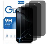 Exsight 3-Pack Privacy Screen Protector for iPhone 16 Pro Max 6.9-Inch, 9H+ Hardness Anti-Spy Tempered Glass Film, Fingerprint Unlock Compatible, Impact-Protection, Anti-Scratch, Case Friendly