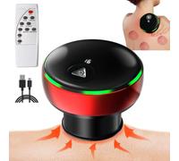 Exsivemy Electric Cupping Therapy Set, Red Light Cupping Therapy Massager Adjustble Temp Suction Vacuum Cupping Gua Sha Massager for Neck Shoulder Back, with Remote Control