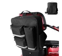 Exsivemy Mobility Scooter Bag XL Big Capacity Water Proof/Mobility Scooter Accessories Storage/Electric Tricycle Expandable Package With Reflective Strips, Umbrella and Crutch Pocket(Black)
