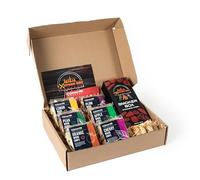 Exstream BBQ Fruit Wood Chip Selection Box - Apple, Cherry, Lemon, Orange, Pear, Plum - Includes Smoker Box, Flavour Chart Magnet & Wood Wool Firelighter