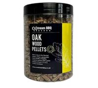 Exstream BBQ Smoking Pellets in 1 Litre Jar, Premium Quality, 10 Natural Flavours for Wood Fired Ovens and Grills. (Oak Wood)