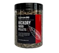 Exstream BBQ Smoking Pellets in 1 Litre Jar, Premium Quality, 10 Natural Flavours for Wood Fired Ovens and Grills. (Hickory Wood)