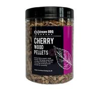 Exstream BBQ Smoking Pellets in 1 Litre Jar, Premium Quality, 10 Natural Flavours for Wood Fired Ovens and Grills. (Cherry Wood)
