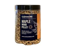 Exstream BBQ Smoking Pellets X1 Litre Jar, Premium Quality, 10 Natural Flavours for Wood Fired Ovens and Grills. (Maple Wood)