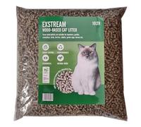 Exstream Cat Litter Wood Pellets Absorbent Pine Hygiene Odour Control 60/30/15/10 Litres (10 Litre Bag)