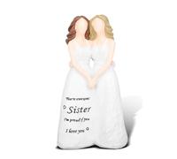 exsulity Sisters Handshake Figurine, Resin Sculpted Hand-Painted Figure, Memorial Gifts for Mom, Sisters, Wife, Girlfriend, Best Friend, Friendship Gifts for Birthday, Anniversary, Mother’s Day