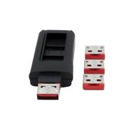 Exsys EX-1114-R, 4x USB Lock, 1x Key