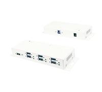 Exsys EX-1189HMVS-3W - USB 3.2 Gen1 Hub (7 Ports, White Metal with 1.5 A Current, for 4 Ports (Surge Protection)