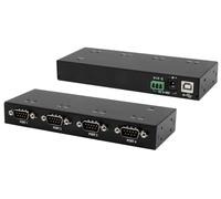 Exsys EX-13074HM USB 2.0 to 4 x Serial RS-232 FTDI Chip Set Metal Housing