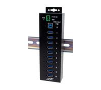 Exsys EX-1510HMVS Managed 10 Port USB 3.2 Gen1 Metal HUB Surge Protection