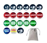 Extalas 20pcs Acrylic Tokens Compatible with One Piece TCG - 4mm Thick Double-Sided Power & Cost Modifiers - Heavyweight Gameplay Markers with Pouch (Classics)