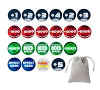Extalas 21pcs Acrylic Tokens Compatible with One Piece TCG - 4mm Thick Double-Sided Power & Cost Modifiers - Heavyweight Gameplay Markers with Pouch (Classics)