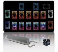 Extalas for Yu-Gi-Oh Playmat Single Player,with Free Limited - Edition dice and Storage Tube Size 24 * 14