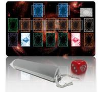 Extalas for Yu-Gi-Oh Playmat Single Player,with Free Limited - Edition dice and Storage Tube Size 24 * 14