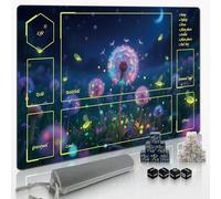 Extalas MTG Playmat TCG Playmat -Includes Storage Bag and 16 Dice-Experience Top-Tier Quality and Edge-Locking Waterproof and Non-Slip Mat!(playmat with, Dandelion Night Scene)