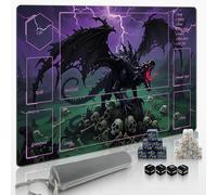 Extalas MTG Playmat TCG Playmat -Includes Storage Bag and 16 Dice-Experience Top-Tier Quality and Edge-Locking Waterproof and Non-Slip Mat!(playmat with, Roaring Dragon)