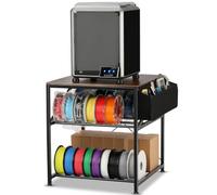 EXTCCT 3D Printer Stand with Filament Storage Rack & Accessory Organiser | For home studios and maker spaces, holds 32 filament spools, accessory organiser, heavy-duty steel frame, stable structure