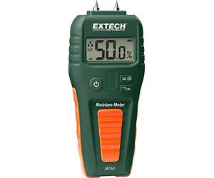 Extech MO50 Compact Pin Moisture Meter - Digital Water Leak Detector for Wood and Building Materials - Audible Alert, Moisture Drop Icons, Self-Test Cap - Handheld Tool