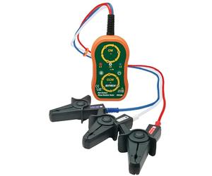 Extech PRT200 Non-Contact Phase Sequence Tester, 75-1000V AC | Phase rotation (CW/CCW) and live-phase LEDs, 75-1000V AC, 45-65Hz, insulated alligator clips, magnetic back