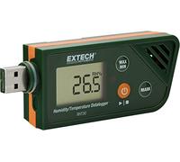 Extech RHT30 USB Humidity and Temperature Datalogger, 48000 Point | RH 0.1-99.9%, air temp -22 to 158F, dew point, 48000-point memory, USB PDF/Excel report, ~3-month battery