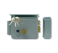 Extel - Electric lock - WE 5001/2 or left or right opening, protected by a visor. made of thick steel, lacquered. with call memory - 150011, Grey