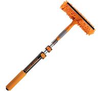 EXTEND-A-REACH 1.5-3 ft Window Squeegee with Long Handle (10+ Foot Reach) // Car Cleaner Tool & Scrubber Telescopic Extension Pole Best Indoor Outdoor Washing Equipment, (P6_3)