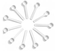 Extend Lab 500mg Plastic Measuring Spoons (1ml) - Pack of 10 Mini Scoops for Protein Powder, Baby Formula, Medicine - Approx. 1/10 Teaspoon Scoop (tsp)