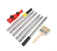 Extendable 1 7M Paint Roller Rod with Brush and Multi Angle Holder, Secure Screw Thread Connection for Painting For High Ceilings, Walls, and Other Difficult Surfaces