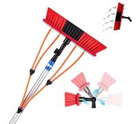 Extendable 10m Teles Window Cleaning Pole with Large Brush Head & Water Hole, Ideal for Solar Panel Cleaning, Easy Installation for Efficient Outdoor Cleaning