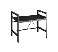 Extendable 2-Tier Microwave Oven Stand with Storage Shelf Heavy-Duty Metal Frame 6 Hooks for Kitchen nization Adjustable Height Space-Saving Solution