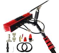 Extendable 20FT Window & Solar Panel Cleaning Kit - Professional Water Fed Squeegee with Brush Pole, Ideal for Home & Commercial Use, Streak-Free Shine.